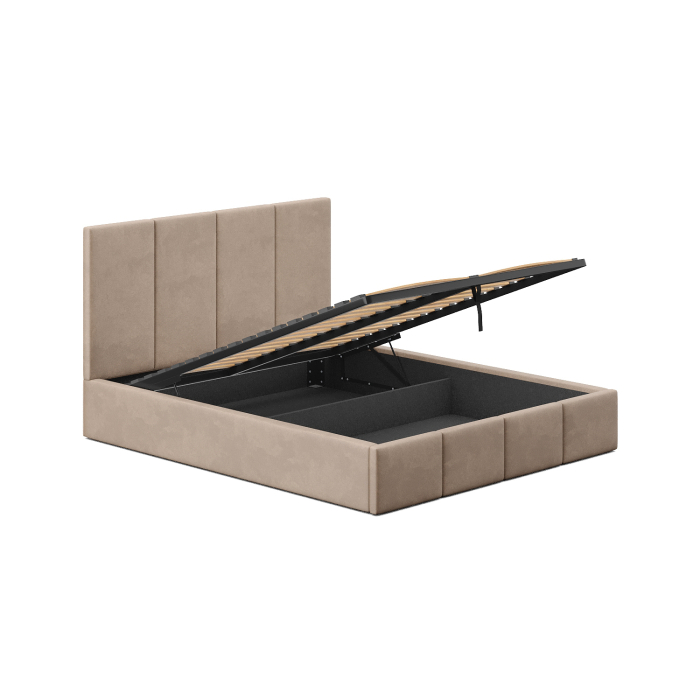Stoffbett Beige für Erwachsene